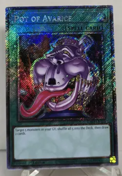 Pot Of Avarice RA03-EN160 Quarter Century Secret Rare 1st Edition Yugioh NM/M - Image 1