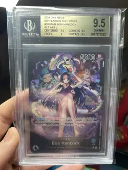 One Piece English Boa Hancock 2024 Alternate Art Leader OP07 #038 BGS 9.5! Mint - Image 2