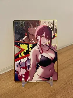 Makima 094/200 - Goddess Story Custom Anime Waifu Doujin Gold Metal Card - Image 1