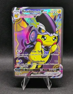 PIKACHU POKEMON MIRAIDON COSPLAY CARD NEW HOLO PRISM COLLECTION Cool Fan Art - Image 1