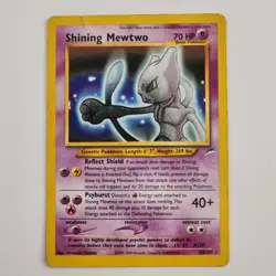 Pokemon Neo Destiny Unlimited Shining Mewtwo Card 109/105 Damaged Condition - Image 1