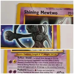 Pokemon Neo Destiny Unlimited Shining Mewtwo Card 109/105 Damaged Condition - Image 2