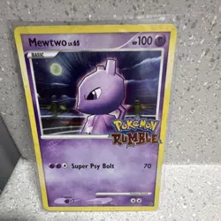 Pokemon Mewtwo Rumble 9 Holo Promo Card HP 100 Super Psy Bolt English - Image 1