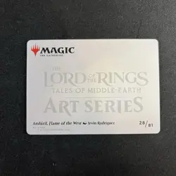 Anduril, Flame of the West 28/81 Gold-Stamped Signature Art Cards LOTR MTG NM - Image 2