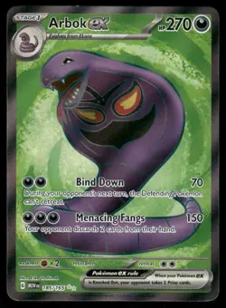 Pokemon Cards Arbok ex 185/165 151 Ultra Rare NM - Image 1