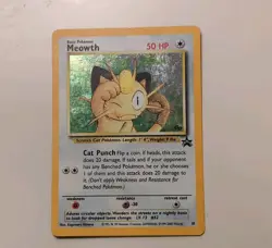 Pokemon Meowth Holo Promo Black Star Wizards Black Star Promos 10 50HP 2000 - Image 4