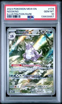 2023 POKEMON MEW EN-151 ILLUSTRATION RARE #174 NIDOKING PSA 10 - Image 1