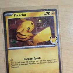 Pikachu 051 /162 Stamped 2026 Pokemon Day 30th Anniversary Promo Cosmos w/ SWIRL - Image 4