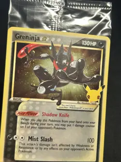 Pokemon Celebrations SEALED Greninja Gold Star SWSH144 HAND SWIRL 🌀HOLO BLEED - Image 1