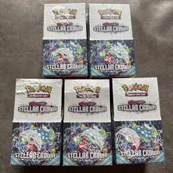 Pokemon TCG Stellar Crown Half Booster Box (18 Packs) NEW/SEALED - Image 1