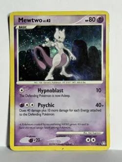 Pokemon TCG Mewtwo 11/146 Holo Rare Diamond & Pearl Legends Awakened PLAYED - Image 1