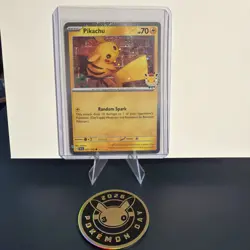Pikachu 051 /162 Stamped 2026 Pokemon Day 30 Promo TCG With Coin - Image 1