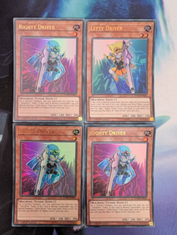 YuGiOh! Righty Driver DUPO-EN032 x3 & Lefty Driver DUPO-EN033 x1 Ultra Rare - Image 1