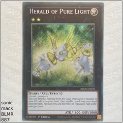 Herald of Pure Light - BLMR-EN078 - Secret Rare 1st Edition Yugioh - Image 1