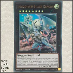 Indigo-Eyes Silver Dragon - SDWD-EN032 - Ultra Rare 1st Edition Yugioh - Image 1