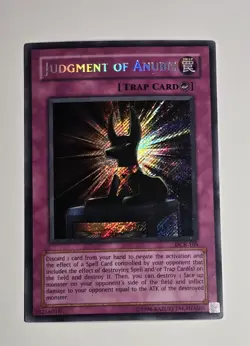 Judgment of Anubis DCR-EN105 Secret Rare Unlimited Edition Yugioh TCG - Image 1