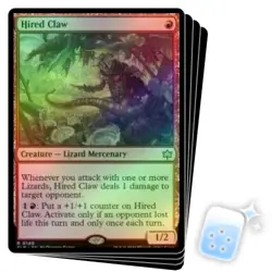 FOIL HIRED CLAW X4 Bloomburrow BLB Magic MTG MINT CARD - Image 1