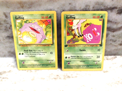 1st Edition Koffing LV.12 & LV.13 #109 Pokemon Card 58 /82 & 51 / 102 - Image 1