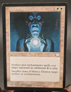 Aura of Silence Weatherlight MTG Regular Lightly Played - Image 1