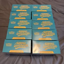 Pokemon TCG Mega Evolution Ascended Heroes ETB Unsealed Case of 10 (IN HAND) - Image 1
