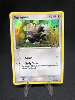Zigzagoon 74/106 Pokemon Emerald Stamped Reverse Holo NM - Image 1