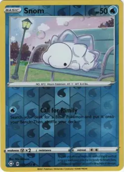 LP Pokemon Snom - 029/072 - Common - Reverse Holo Lightly Played Shining Fates - Image 1