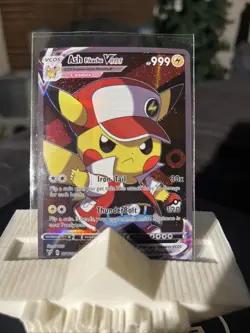 Pikachu Ash Red Pokemon Card VMAX Rainbow GX EX GX ACG V Star Holo Cosplay - Image 1