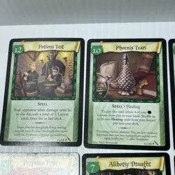 Harry Potter TCG Adventures at Hogwarts Lot 21 Cards 2002 SPELL Green/4j-v - Image 2
