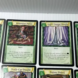 Harry Potter TCG Adventures at Hogwarts Lot 21 Cards 2002 SPELL Green/4j-v - Image 3