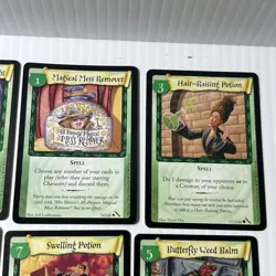 Harry Potter TCG Adventures at Hogwarts Lot 21 Cards 2002 SPELL Green/4j-v - Image 4
