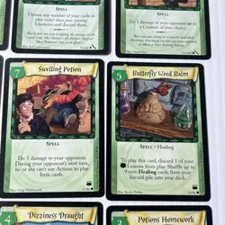 Harry Potter TCG Adventures at Hogwarts Lot 21 Cards 2002 SPELL Green/4j-v - Image 5