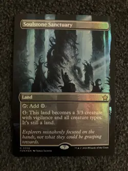 Magic The Gathering MTG - Soulstone Sanctuary (Borderless) Foil - Foundations - Image 1