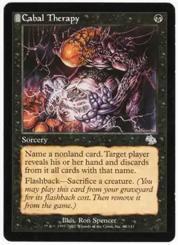 Cabal Therapy 2002 Judgment Black Uncommon Sorcery MTG NM AZ1 - Image 1