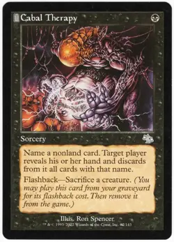 Cabal Therapy 2002 Judgment Black Uncommon Sorcery MTG NM AZ6 - Image 1