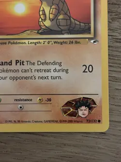 Pokemon TCG Brock's Sandshrew Gym Heroes 1st Ed 72/132 Common Basic 50 HP Regul… - Image 3