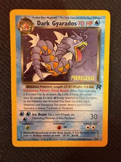 Pokemon TCG Dark Gyarados 8/82 – Prerelease Holo (Team Rocket Set) - Image 1