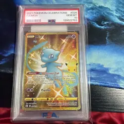 2021 POKEMON CELEBRATIONS FULL ART/MEW 025 PSA 10 - Image 1