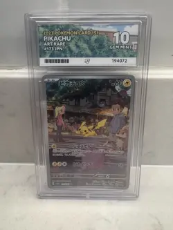 Pokemon TCG Pikachu Japanese 151 Art Rare ACE 10 Gem Mint Slab with Ace Label - Image 3