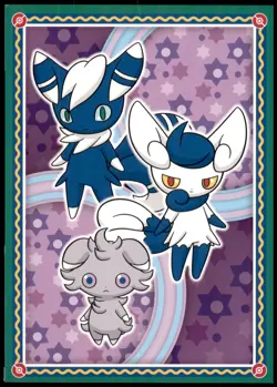 2013 Pokemon Center Exclusive Meowstic & Espurr Postcard Japanese - Image 1