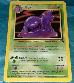 1999 Muk Holo Rare Vintage English 13/62 Fossil Pokemon - Image 1
