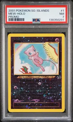 2001 Pokemon Southern Islands Promo MEW #1 PSA 7 RARE - Image 1
