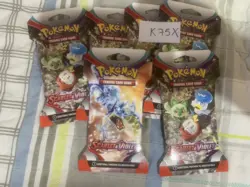 6 Pokemon TCG: Scarlet & Violet Sleeve Booster Pack - Free UK P&P - Image 1