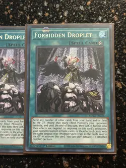 Yugioh 3x Forbidden Droplet MP22 Prismatic Secret Rare 1st Edition - Image 2