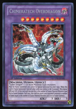 Chimeratech Overdragon - LCGX-EN183 - Secret Rare - 1st Edition Yugioh US Print - Image 1