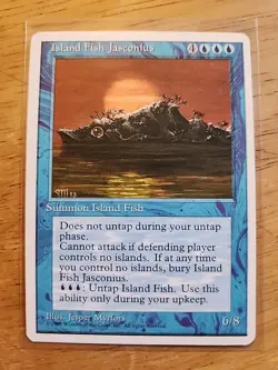 Island Fish Jasconius - Fourth Edition 4th - MTG Magic - Rare - Blue Creature - Image 1