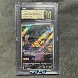 CGC Pristine 10 Pikachu 173/165 Art Rare 2023 Japanese 151 Pokemon Card - Image 1