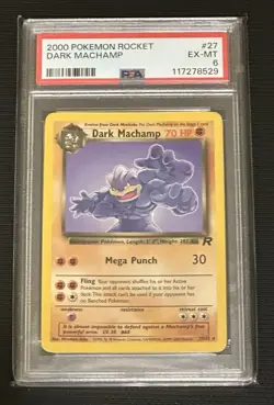 Pokemon Dark Machamp 27/82 Team Rocket Rare Regular PSA 6 English - Image 1