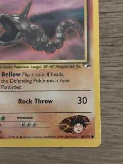 Pokemon TCG Brock's Onix Gym Heroes 69/132 Common Basic 100 HP 1st Ed Regular E… - Image 3