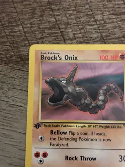 Pokemon TCG Brock's Onix Gym Heroes 69/132 Common Basic 100 HP 1st Ed Regular E… - Image 5