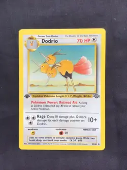 Pokemon Cards: Jungle 1st Edition Uncommon: Dodrio 34/64 - Image 1